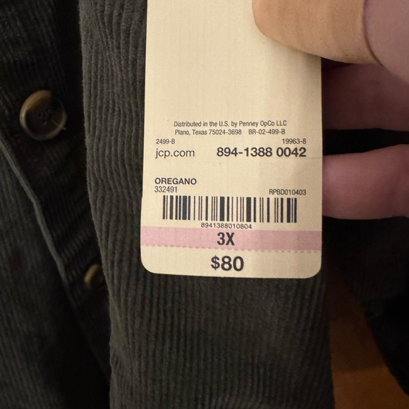 Olive Green Corduroy Jacket - Picture 3 of 6